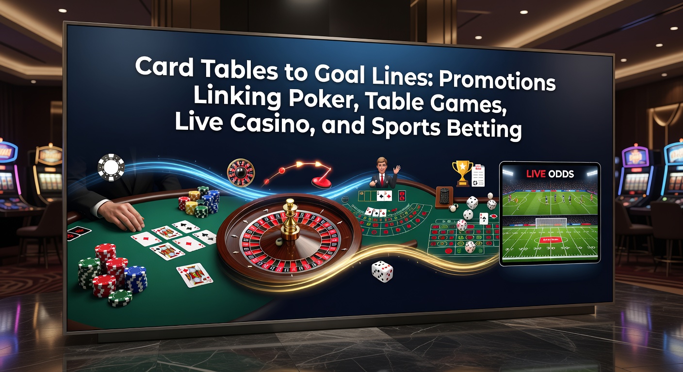 Vibrant casino floor where poker tables blend seamlessly with sports betting screens displaying live odds