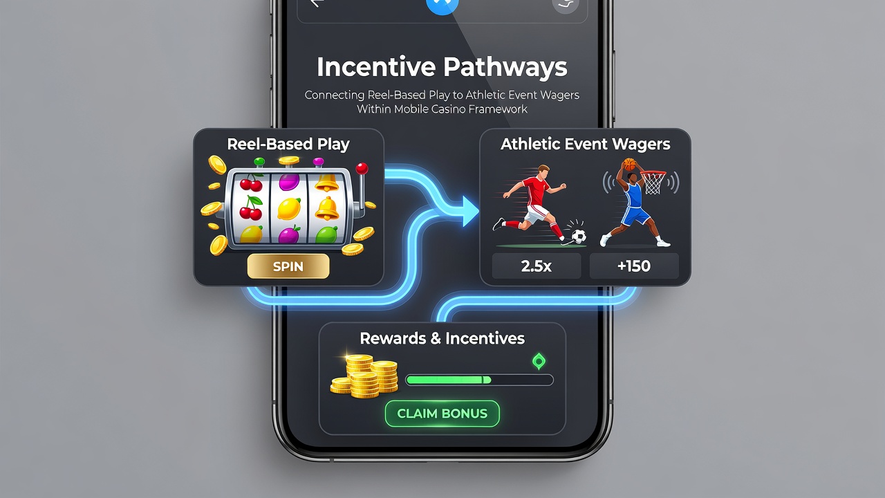 User progression screen in a mobile app illustrating bonus conversion from slots to sports wagers