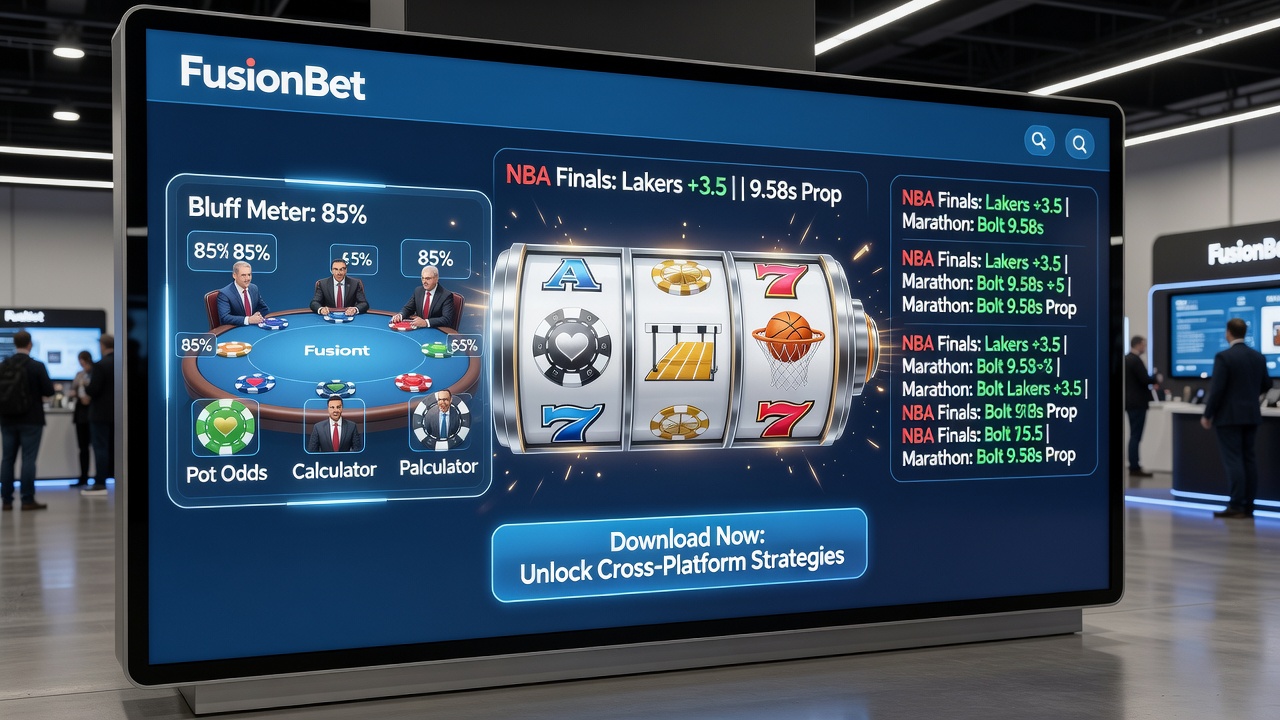Dashboard view showing integrated metrics for poker, slots, and sports wagers within one app environment