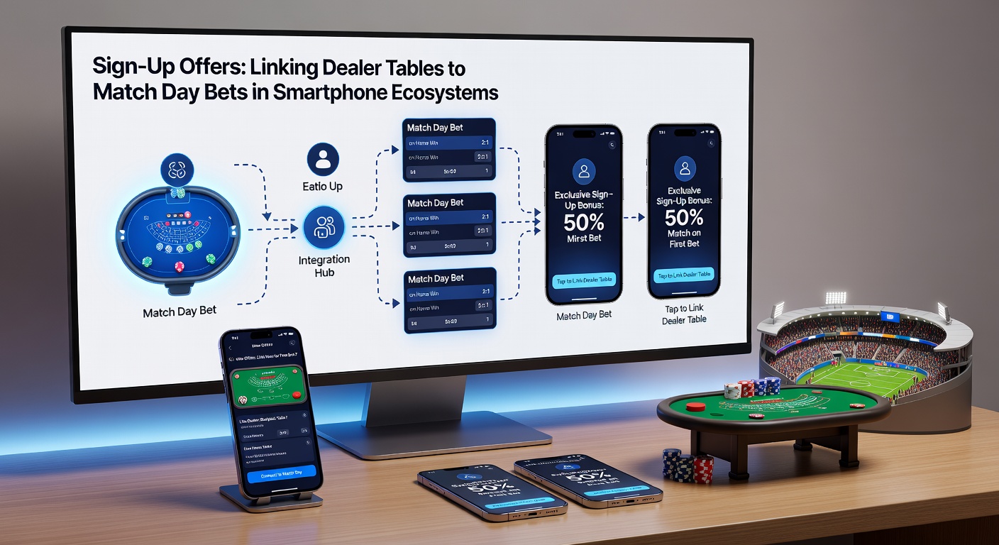 Mobile app dashboard displaying linked bonuses between live dealer tables and sports match bets