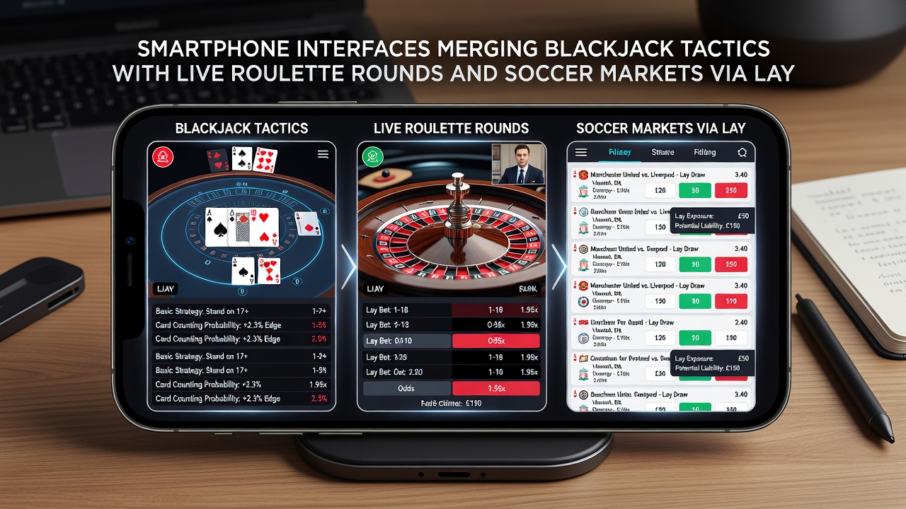 Layered incentive dashboard showing progress across blackjack, roulette, and soccer sections on a mobile device